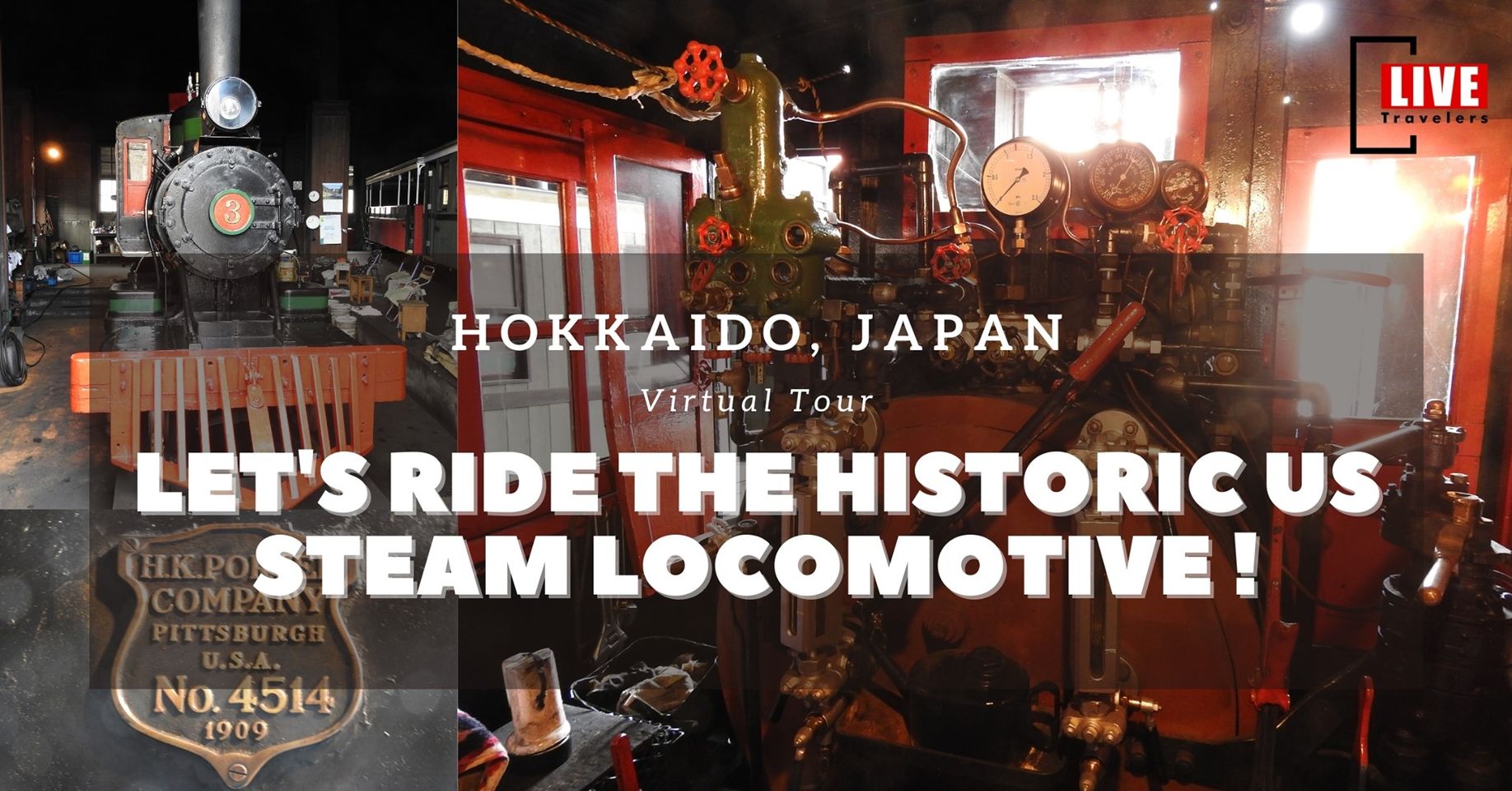 Hokkaido, Japan - Let's ride the historic US steam locomotive !