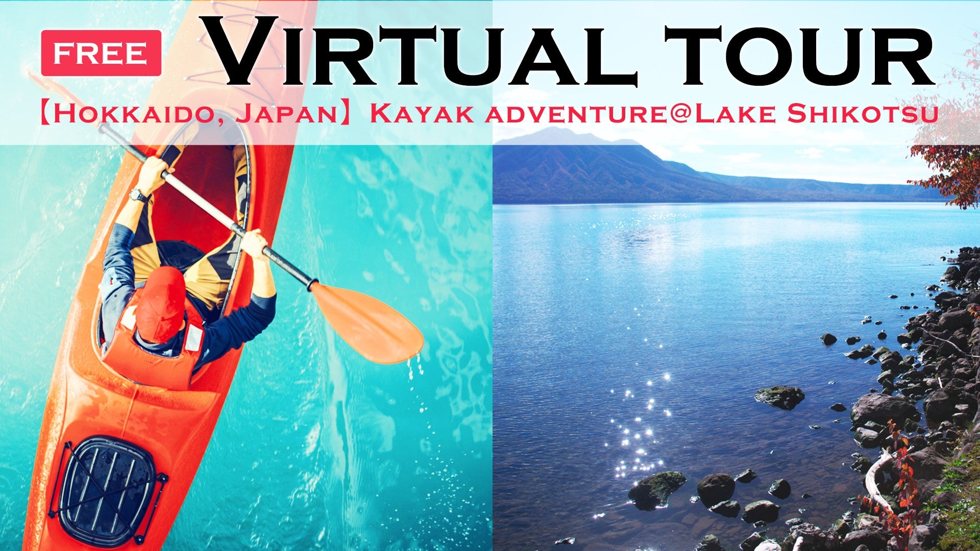 Hokkaido , Japan /Kayak adventure on Lake Shikotsu